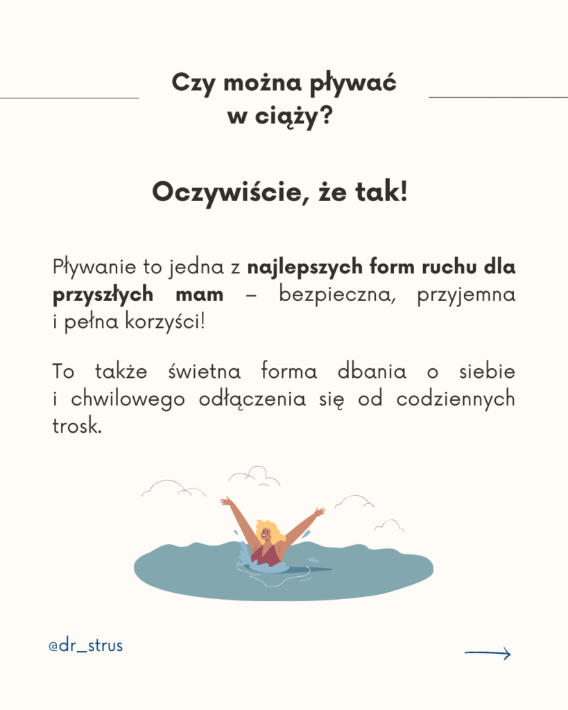 Artykuł informacyjny na blogu dotyczący bezpieczeństwa i korzyści pływania w ciąży – zawiera porady dla przyszłych mam na temat stylów pływackich, wyboru między basenem a morzem, przeciwwskazań do pływania oraz profilaktyki infekcji. Podkreśla znaczenie konsultacji z lekarzem i zalety aktywności fizycznej w wodzie dla zdrowia matki i dziecka.
